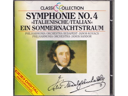 Symphony no. 4, Midsummer Night's dream, ein Sommernachtstraum - Felix Mendelssohn-Bartholdy - Philharmonia Orchestra o.l.v. Janos Kovacs en Janos Sandor