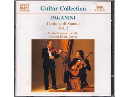 Centone di Sonate vol.3 - Nicolò Paganini - Moshe Hammer (viool), Norbert Kraft (gitaar)