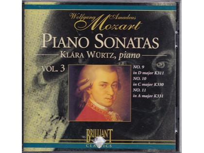 Piano sonatas vol. 3 - Wolfgang Amadeus Mozart - Klára Würtz