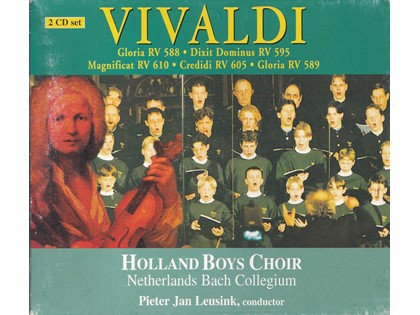 2CD Gloria RV 588, Dixit Dominus RV 595, Magnificat RV 610, Credidi RV 605, Gloria RV 589- Antonio Vivaldi - Holland Boys Choir en The Netherlands Bach Collegium o.l.v. Pieter Jan Leusink