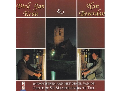 Dirk Jan Kraa en Han Beverdam improviseren aan het orgel van de Grote of St. Maartenskerk te Tiel